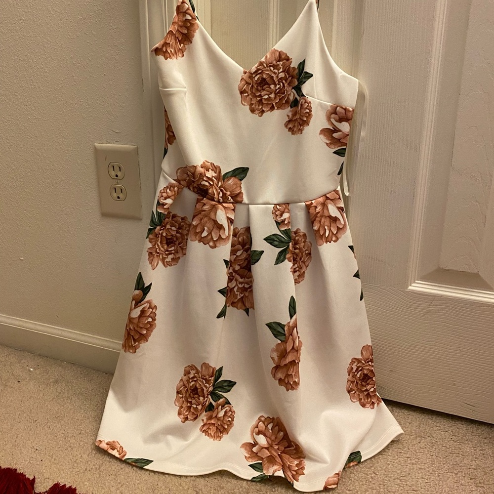 New White Floral Dress